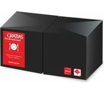 Бумажные салфетки Gratias 2 слоя, 24 см, 300 л, черные 224082