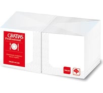 Бумажные салфетки Gratias 1 слой, 24 см, 400 л, белые 124001