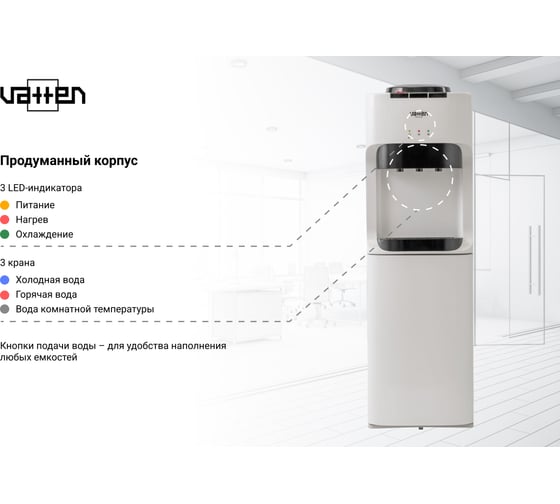 Кулер для воды VATTEN V45WE 5088