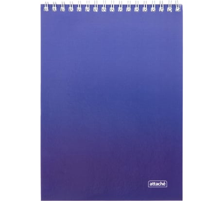 Бизнес-тетрадь Attache А5 80 листов, Градиент синий клетка, 65 г, гребень, УФ-лак 1919316