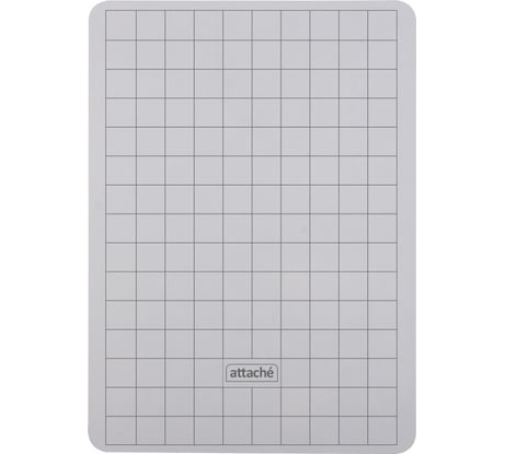 Доска двусторонняя маркерная Attache А4 белый/клетка+маркер+салфетка 1780106
