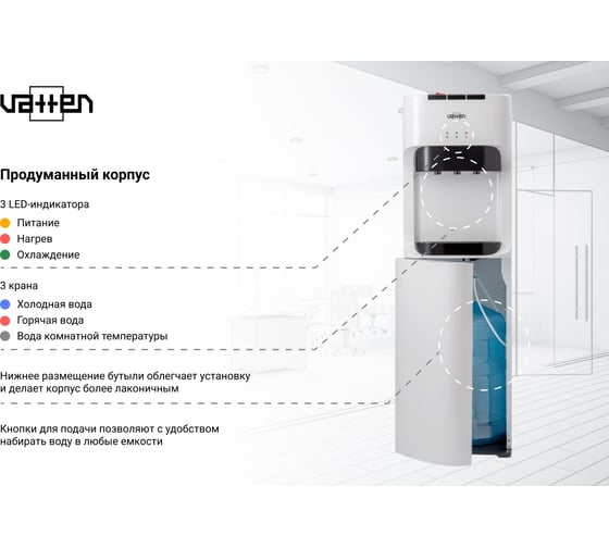 Кулер для воды VATTEN L45WE 5571