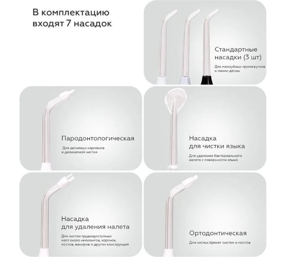 Ирригатор BQ IR004 белый-серебро 86197939