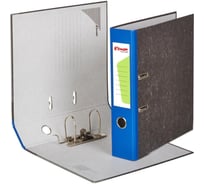 Папка-регистратор Комус мрамор, картон 75 мм, синий корешок 172054