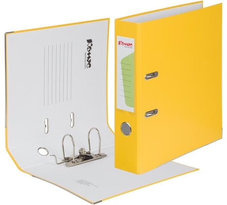 Папка-регистратор Комус Экономи, 75мм, желтая 172032