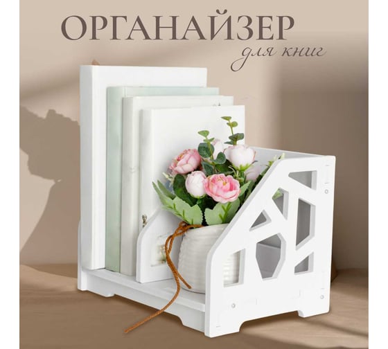 Подставка органайзер для книг и канцелярии Oqqi 25х18х18 table-shelf