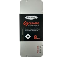 Набор чернографитных карандашей ACMELIAE 8 твердостей 2H, H, HB, B, 2B, 4B, 6B, 8B в металле 43003