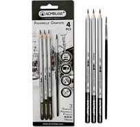 Набор акварельных чернографитных карандашей ACMELIAE 3 шт + кисточка 43706