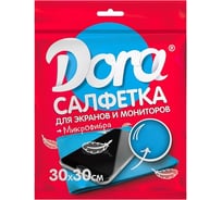 Салфетка из микрофибры для экранов, мониторов и электротехники Dora 30х30 см 2001-006