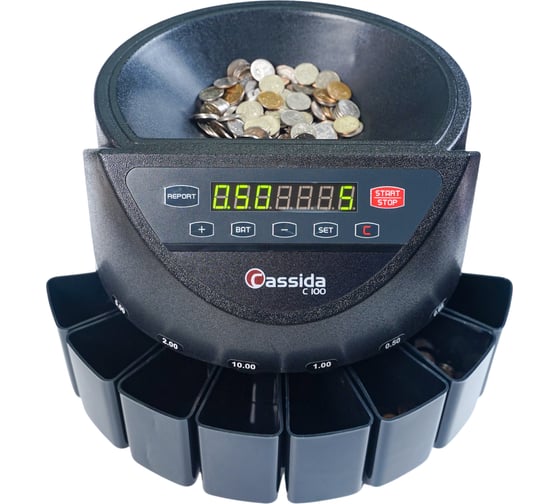 Счетчик-сортировщик монет Cassida C-100 000019