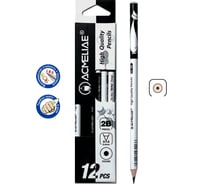 Карандаш чернографитный ACMELIAE 12 шт 2B Cats круглый 43207