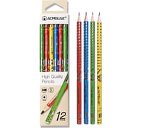 Карандаш чернографитный ACMELIAE 12 шт HB круглый, 4 цвета корпуса 43174 EAN