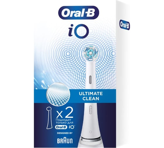 Насадки iO Ultimate Clean White ORAL-B для электрической зубной щетки, 2 шт. 0053019410