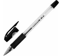 Ручка шариковая Bp-gt, Черная, корпус прозрачный, евронаконечник 0,7 мм, линия письма 0,35 мм, BRAUBERG 144006