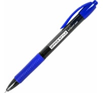 Ручка шариковая автоматическая с грипом Office Style, Синяя, игольчатый наконечник 0,7мм, линия 0,35мм, тонированный корпус, BRAUBERG 144210