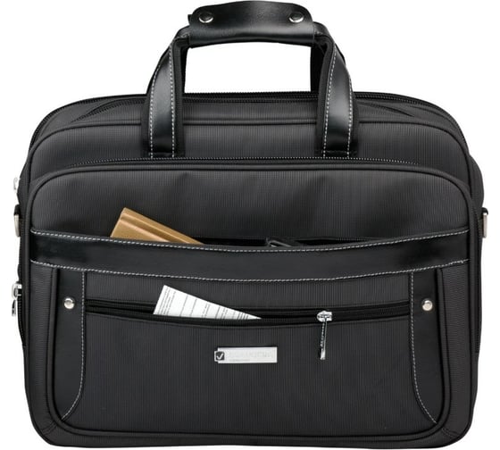 Деловая сумка BRAUBERG Carbon 31x41x13 см, отделение для планшета и ноутбука 15,6", ткань 240509