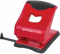 Дырокол BRAUBERG JET PRO до 40 листов, красный/черный 228603