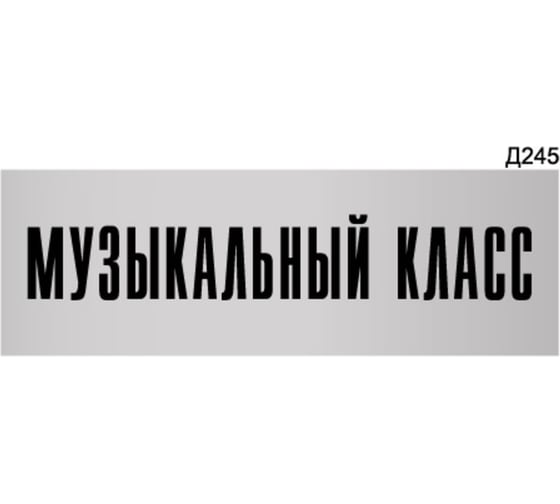 Информационная табличка GRM музыкальный класс прямоугольная д245 300x100 мм 1 шт 218000115-245 1