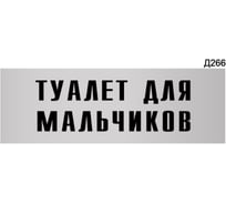Информационная табличка GRM туалет для мальчиков прямоугольная д266 300x100 мм 1 шт 218000115-266