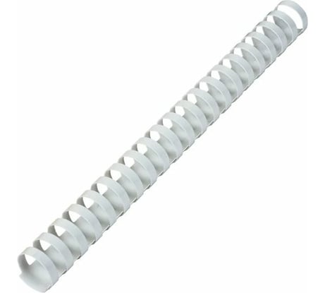 Пластиковые пружины для переплета BRAUBERG 50 шт., 25 мм, белые 530929