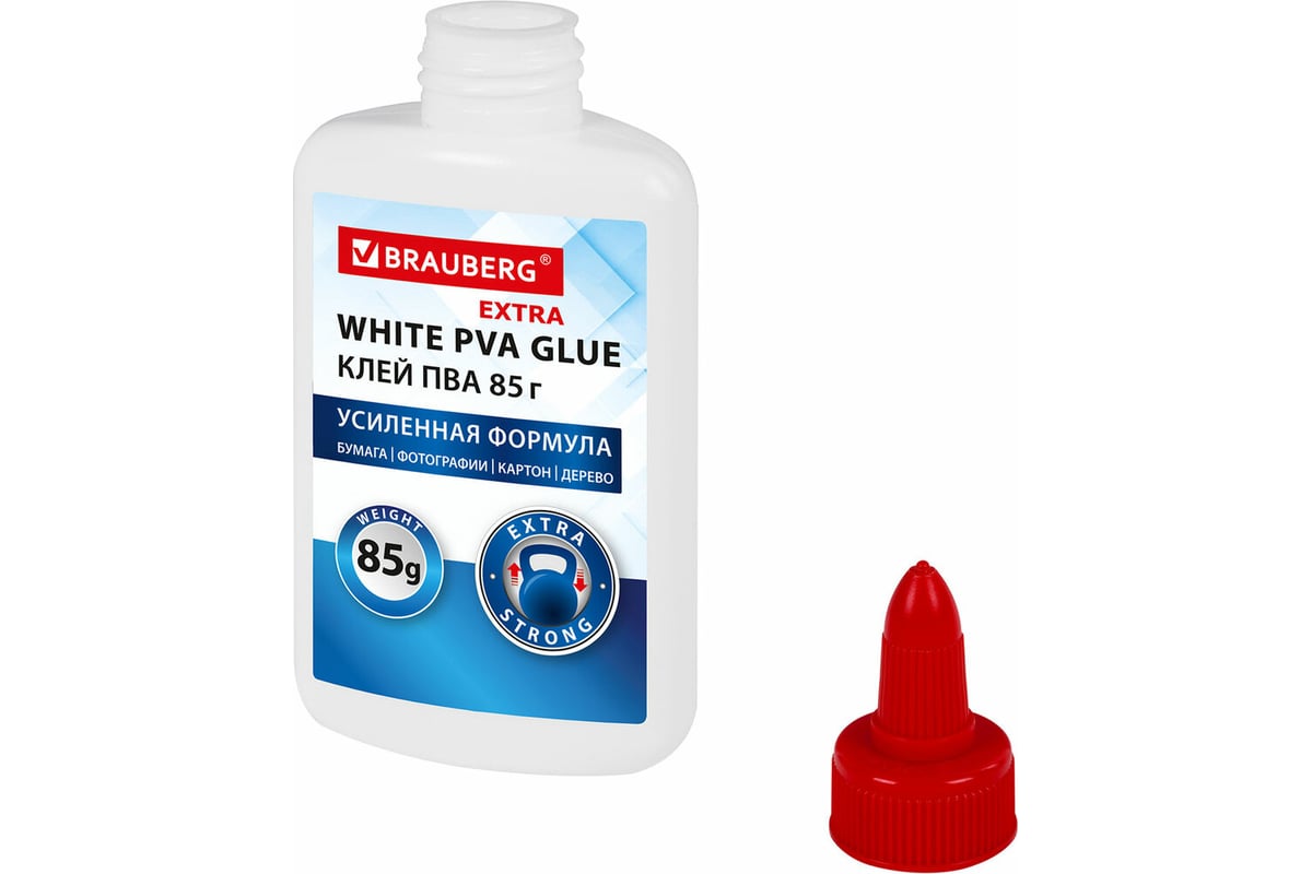 Клей ПВА BRAUBERG Усиленный Extra (бумага, фотографии, картон, дерево ...