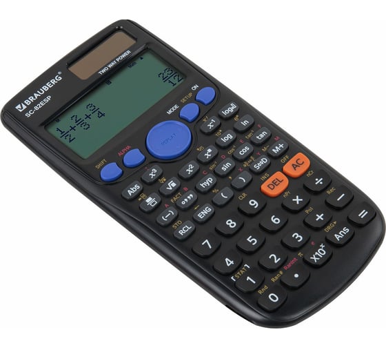 Калькулятор инженерный BRAUBERG Sc-82esp (165x84 мм), 252 функции, 10+2 разрядов, двойное питание 271723