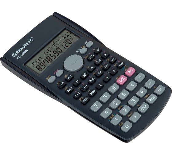 Калькулятор инженерный BRAUBERG Sc-82ms (158x85 мм), 240 функций, 10+2 разрядов, темно-синий 271721