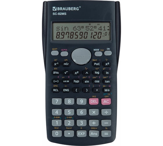 Калькулятор инженерный BRAUBERG Sc-82ms (158x85 мм), 240 функций, 10+2 разрядов, темно-синий 271721