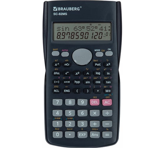 Калькулятор инженерный BRAUBERG Sc-82ms (158x85 мм), 240 функций, 10+2 разрядов, темно-синий 271721