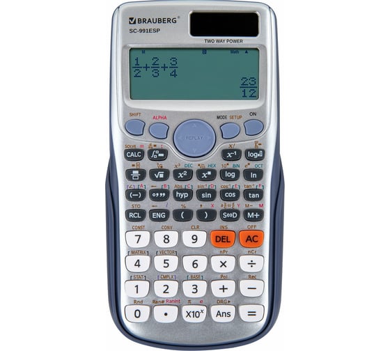 Калькулятор инженерный BRAUBERG Sc-991esp (165x84 мм), 417 функций, 10+2 разрядов, двойное питание 271725