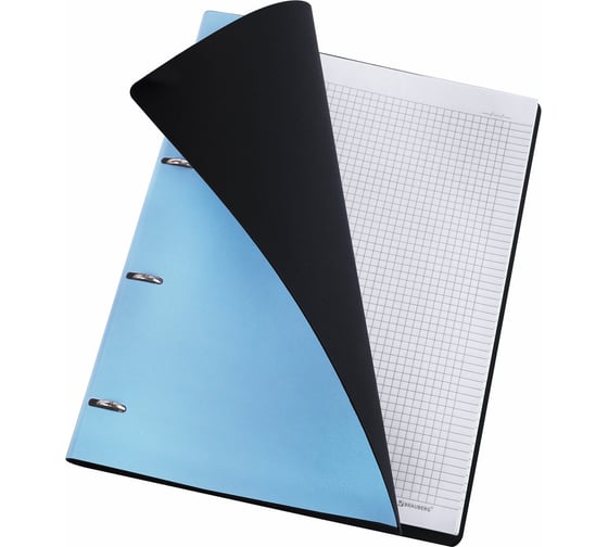 Тетрадь на кольцах BRAUBERG Большая А4 (240x310 мм), 120 л., под кожу, Vista, Пастельная 404514