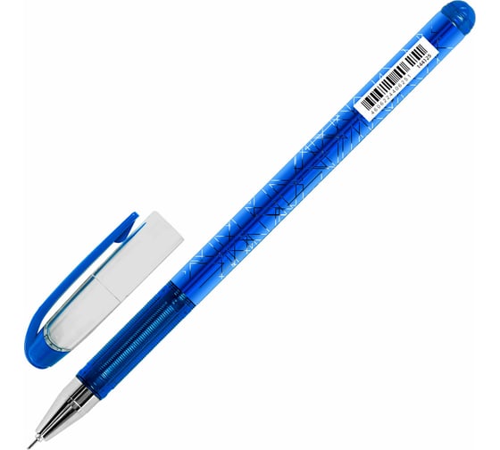 Ручка гелевая BRAUBERG Profi-Gel Pro, Синяя, линия письма 0,4 мм, игольчатый наконечник 0,5 мм, печать на корпусе 144125