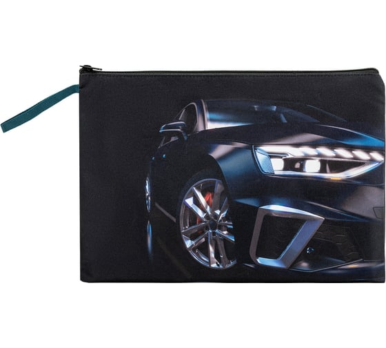 Папка для тетрадей А4 BRAUBERG 1 отделение, полиэстер, на молнии, с ручкой, Super car 272171
