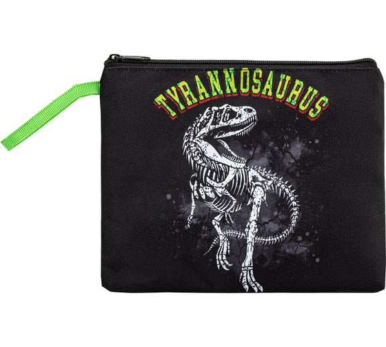 Папка для тетрадей А5 BRAUBERG 1 отделение, полиэстер, на молнии, с ручкой, Tyrannosaur 272203