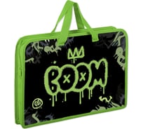 Папка на молнии с ручками А4, 1 отделение, пластик, ширина 45 мм, Boom, ЮНЛАНДИЯ 272151