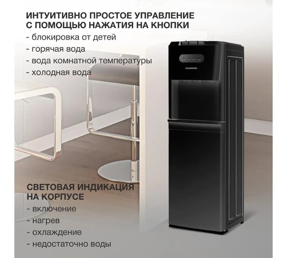 Кулер STARWIND SW-1012EB напольный электронный черный 1838581
