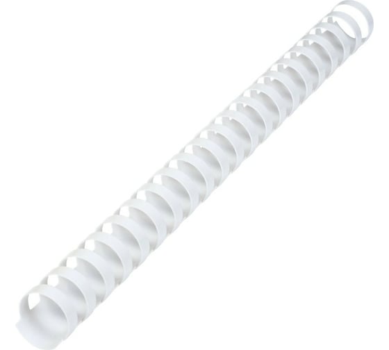 Пластиковые пружины для переплета BRAUBERG 50 шт., белые 530927 1
