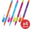 Ручка шариковая BRAUBERG Glassy Mix, синяя, Комплект 4 штуки, линия 0,35 мм 881025 12