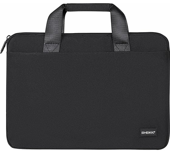 Сумка портфель HEIKKI Ultra с отделением для ноутбука 15,6", Total black, черная, 28x39x3 см, 272609