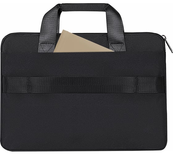 Сумка портфель HEIKKI Ultra с отделением для ноутбука 15,6", Total black, черная, 28x39x3 см, 272609