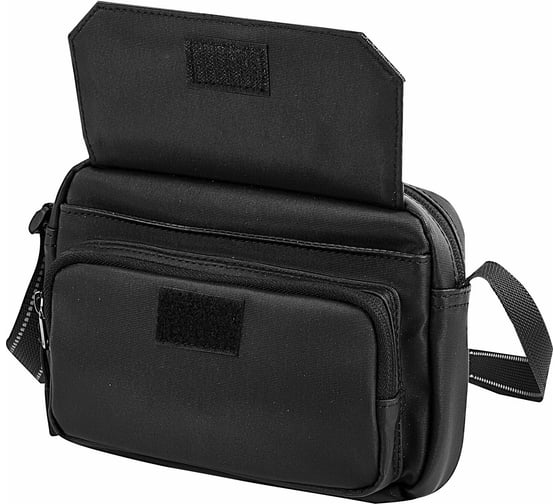 Сумка на плечо HEIKKI Wallet два отделения, органайзер, черная, 15x20x5 см, 272639