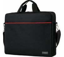 Сумка портфель HEIKKI Maximum с отделением для ноутбука 17,3", черная с красной вставкой, 34x44x6 см, 272591 33628147