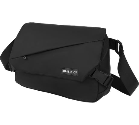 Сумка на плечо HEIKKI большая Stream (ХЕЙКИ), карман-антивор, А5, черная, 22x31x8 см, 272640