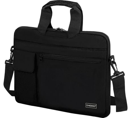 Сумка портфель HEIKKI Novation с отделением для ноутбука 13-14", черная, 28x38x3 см, 272594
