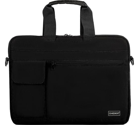 Сумка портфель HEIKKI Novation с отделением для ноутбука 13-14", черная, 28x38x3 см, 272594