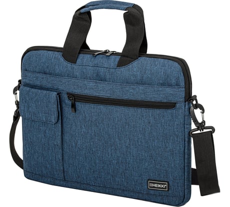 Сумка портфель HEIKKI Novation с отделением для ноутбука 13-14", синяя, 28x38x3 см, 272593