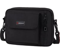 Сумка на плечо HEIKKI Atom два кармана, черная, 17x22x6 см, 272633