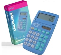 Карманный калькулятор PERFEO PF_Е1226, 12-разрядный, синий 30020186