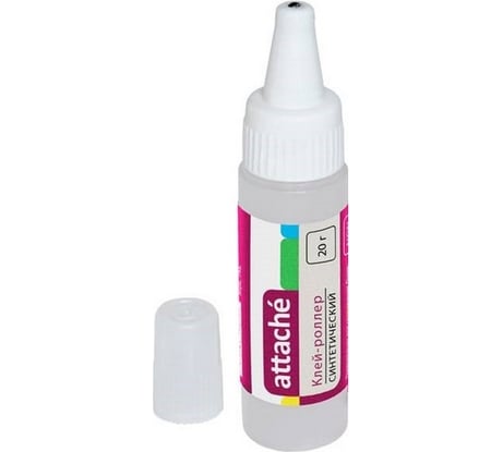 Синтетический канцелярский клей Attache 20 мл, металлический роллер 731887