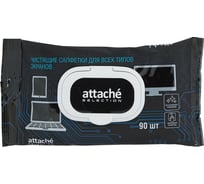 Чистящие салфетки Attache Selection с клапаном, 90 шт 1063713
